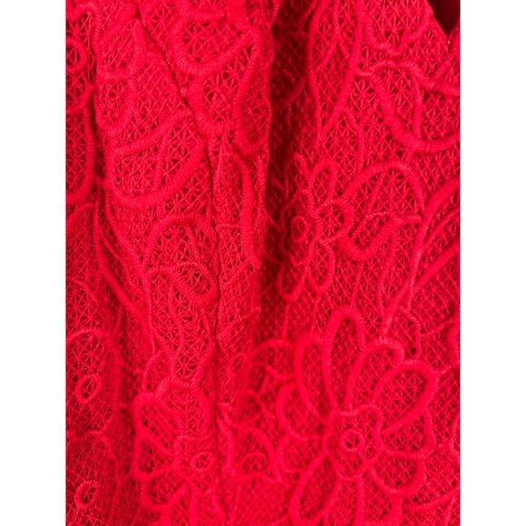 Adrianna Pappell English Garden Fit & Flare in Persimmon with Pockets Size 8 - Picture 5 of 10